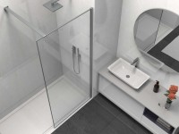 Душевая перегородка Walk-In VSW-1HS900CLGM, 900*2000, вороненая сталь, стекло прозрачное