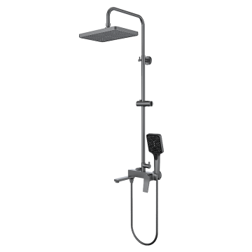 Душевая стойка со смесителем с коротким изливом OSGARD BRETTA GUN GREY 52050