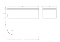 Передняя панель для акриловой ванны CEZARES METAURO CORNER-180-SCR-L-W37