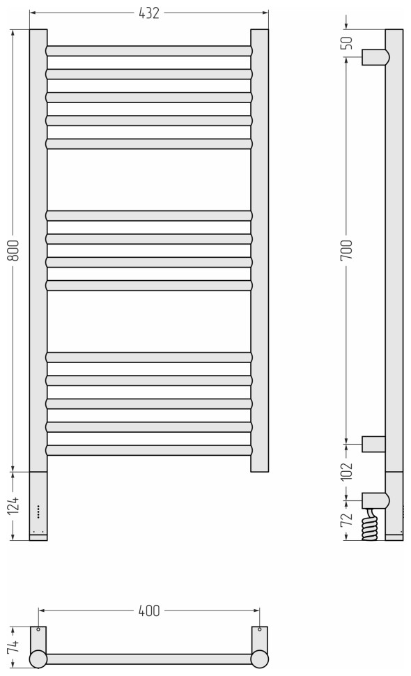 Богема 3.1 прямая 800х400 МЭМ левый