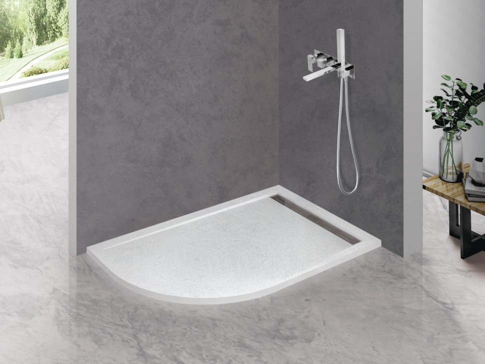 Поддон из искусственного мрамора CEZARES TRAY-AS-RH-120/80-30-W-R