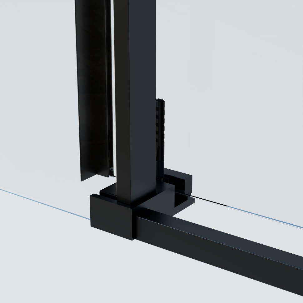 Душевой уголок Soft 2 VSR-3SO28012CLB, 1200*800, черный, стекло прозрачное