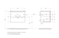База под раковину подвесная BelBagno ETNA-700-2C-SO-RW-P Rovere Moro