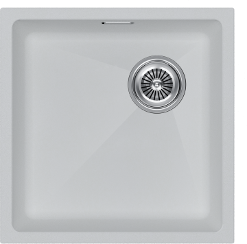 Мойка LUMI 45UNI-SKEW, IT-GRANIT, LU45SK-WH, белый, 455х440, Paulmark