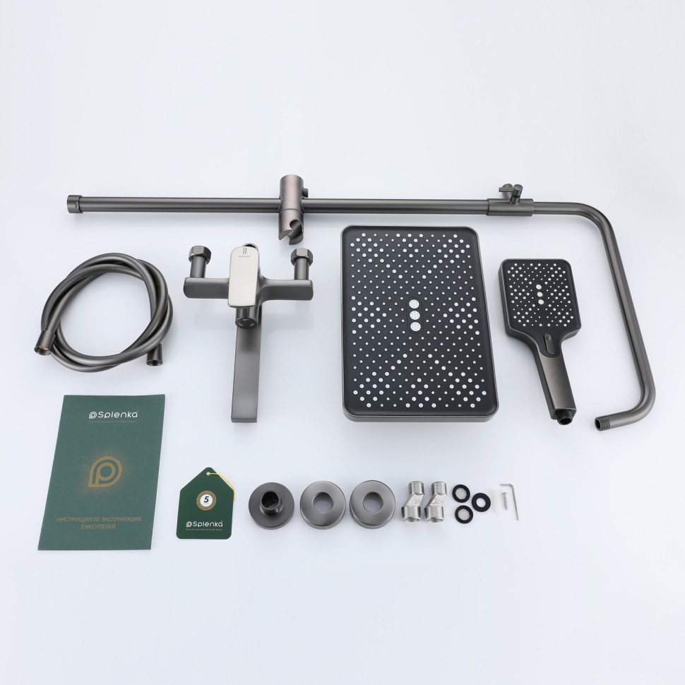 Душевая система Splenka для ванны и душа S30.24.09 Графит