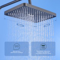 Душевая система Splenka для ванны и душа S30.24.09 Графит