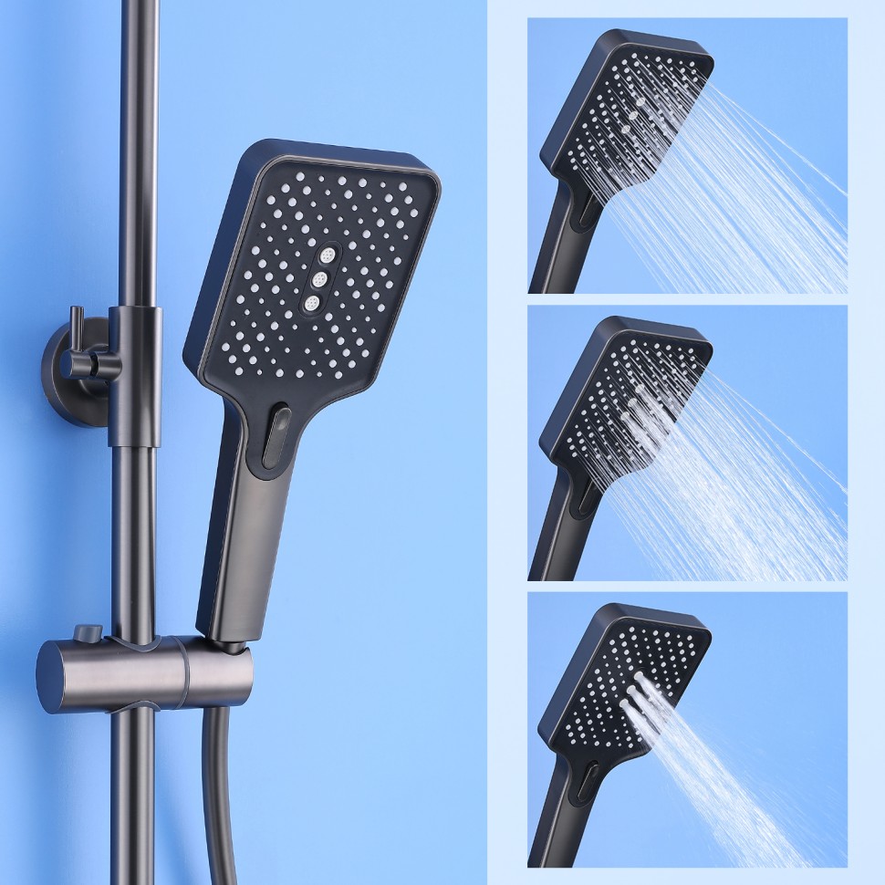 Душевая система Splenka для ванны и душа S30.24.09 Графит