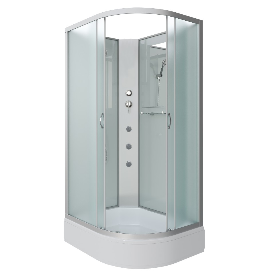 Душевая кабина Niagara Classic NG-33984-14LBKG (90х80х200) средний поддон(26см),стекло матовое,4 места