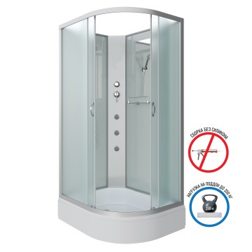Душевая кабина Niagara Classic NG-33984-14LBKG (90х80х200) средний поддон(26см),стекло матовое,4 места