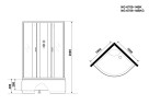 Душевая кабина Niagara Classic NG-6709-14BKG (100х100х200)высокий поддон(45см),черный,стекло прозрачное,4 места