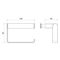 Бумагодержатель Timo Luiro 18542/03 черный