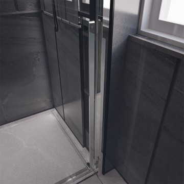 Душевой угол Veconi Premium Trento PTC-SP-30CH, 1400х900x2000, хром, стекло прозрачное