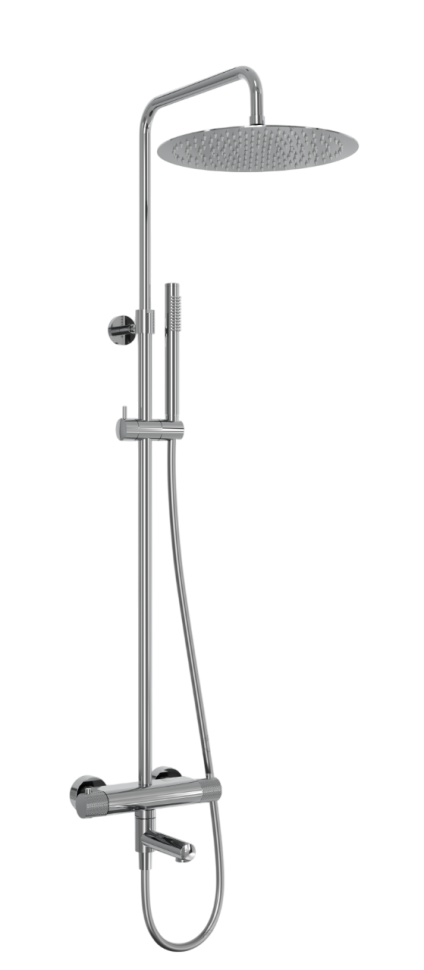 Душевая система MILLEAU Tissage ML8075BKS.DT-CR (Cool touch) с изливом, Хром