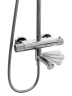 Душевая система MILLEAU Tissage ML8075BKS.DT-CR (Cool touch) с изливом, Хром