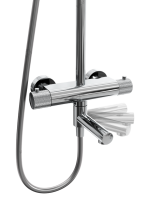 Душевая система MILLEAU Tissage ML8075BKS.DT-CR (Cool touch) с изливом, Хром