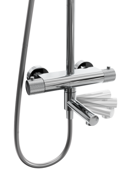 Душевая система MILLEAU Tissage ML8075BKS.DT-CR (Cool touch) с изливом, Хром