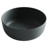 Раковина накладная круглая 356x356x135, цвет темный антрацит матовый