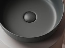 Раковина накладная круглая 356x356x135, цвет темный антрацит матовый