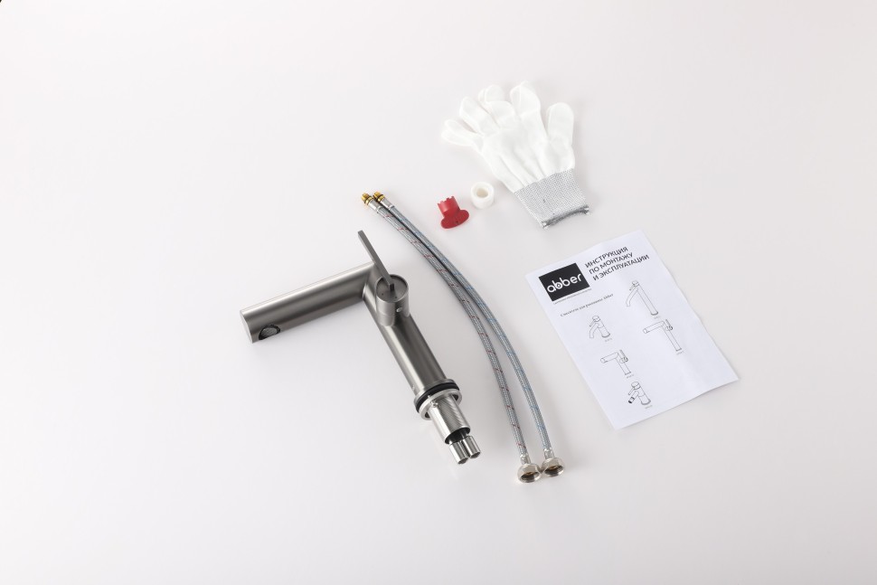 Смеситель ABBER Perfekte 316 AF8A10BGG для раковины, брашированная оружейная сталь