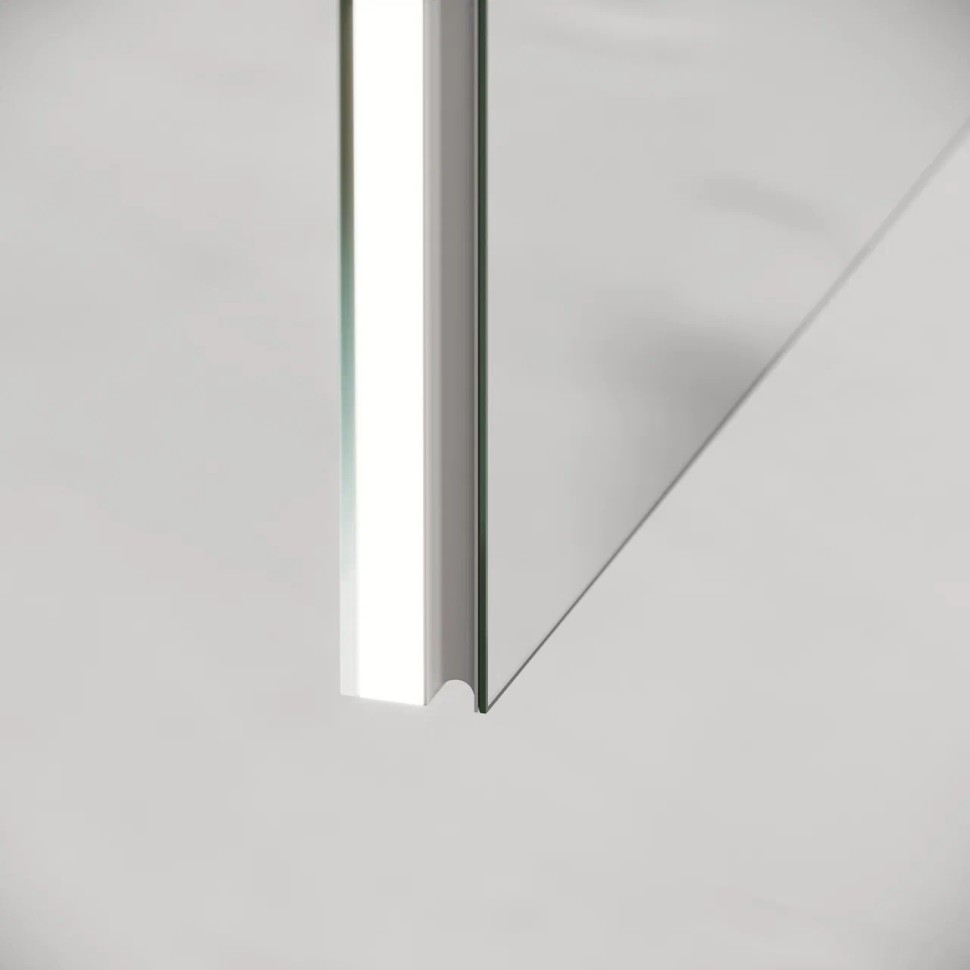 Зеркальный шкаф для ванной комнаты из алюминия SANCOS Evoke 600x700х136 мм, с LED подсветкой, арт. SC8060