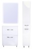 Тумба напольная STYLELINE "Каре 60" (2 ящ.) Люкс белая, PLUS с раковиной Каре Люкс 600х450