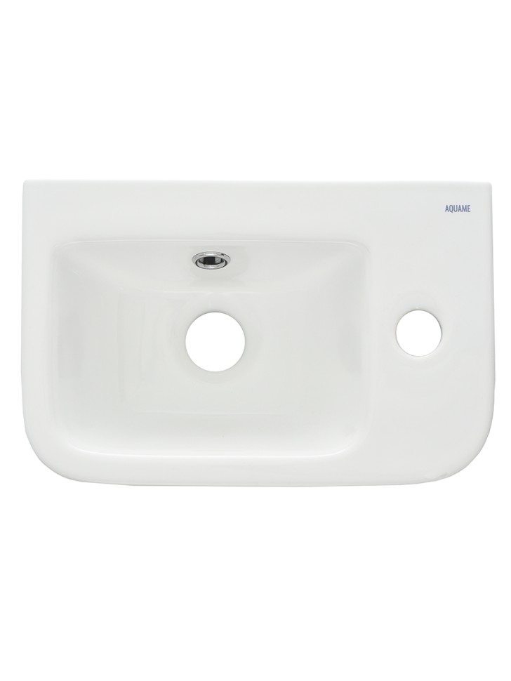 AQM5006R Умывальник с отверстием под смеситель. Правый. 375х245х135