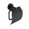 AQM7210MB Trento Держатель туалетной бумаги с крышкой, черный матовый