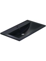 Раковина для ванной кварцевая Uperwood Foster Quartz 80х45,5х17,5 см, черная матовая, уголь