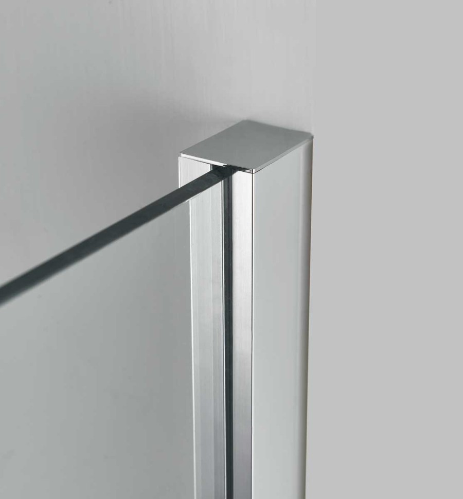 Душевой уголок Alpha VSR-3AL8014CLGM, 1400*800, вороненая сталь, стекло прозрачное