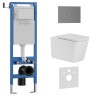 Комплект 3в1 IBERICA BLANCA инсталляция SILENCIO MINI, унитаз TOLEDO ALTO белый, кнопка смыва INOX-S вороненая сталь (IB.001M.TLA.234.1602)