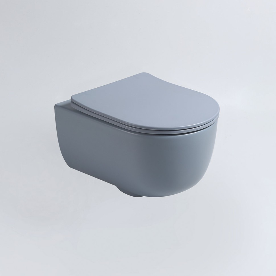 Унитаз подвесной Evo VT1-34SMO безободковый, цвет океан матовый, ультратонкое soft-close сиденье