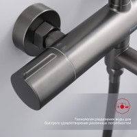 Душевая система Raglo с термостатом для ванны R20.26.09 Графит