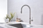Смеситель для кухни Galant, брашированная сталь , Ga213077-BS, Paulmark