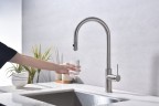 Смеситель для кухни Galant, брашированная сталь , Ga213077-BS, Paulmark