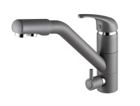 Смеситель для кухни HESSEN, серый металлик, He213017-402(GRM), Paulmark