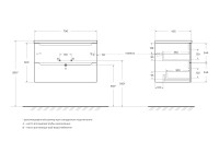 База под раковину подвесная BelBagno ETNA-800-2C-SO-RW-P Rovere Moro