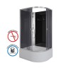 Душевая кабина Niagara Eco E110/80/40L/TN/BK (110х80х195) высокий поддон(40см),стекло черное,4 места