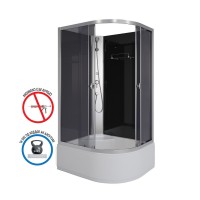 Душевая кабина Niagara Eco E110/80/40L/TN/BK (110х80х195) высокий поддон(40см),стекло черное,4 места