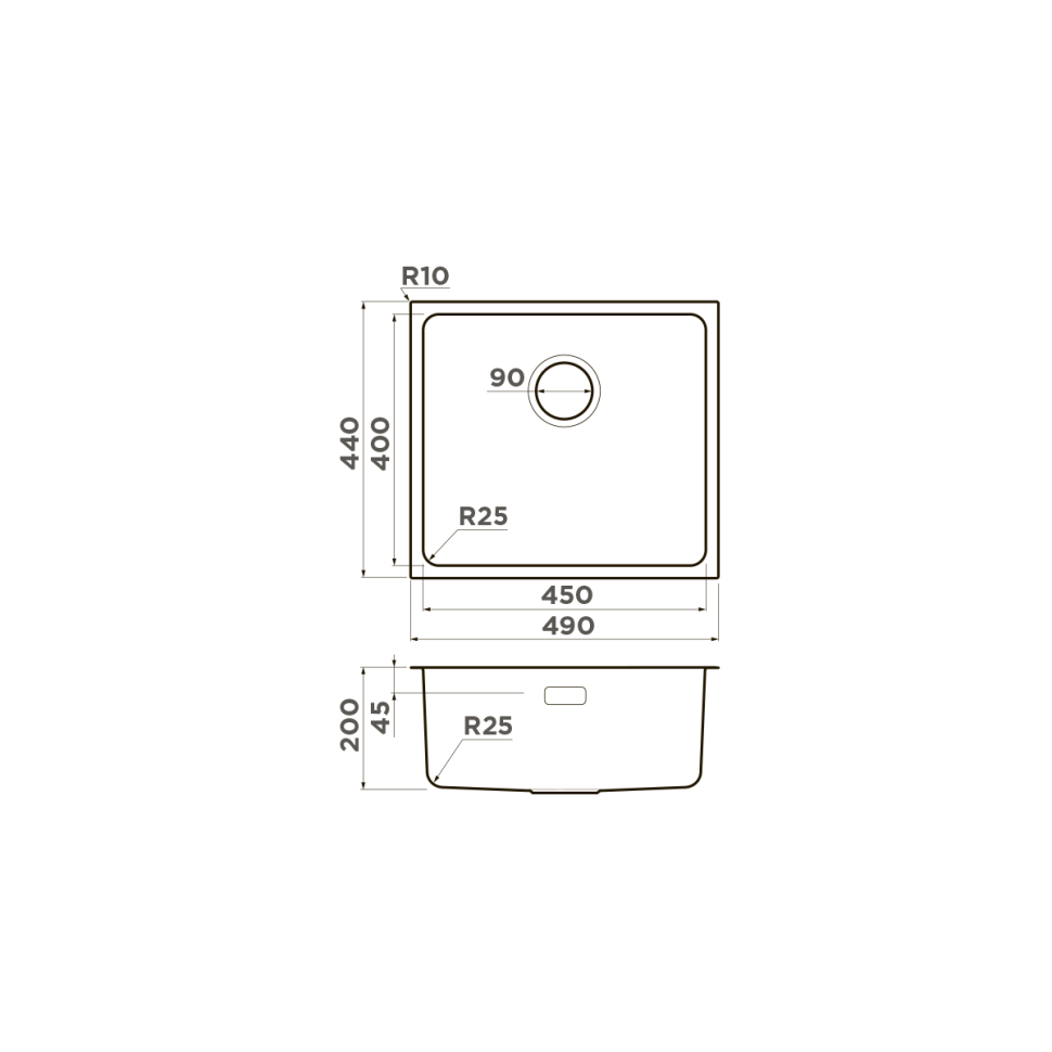 Кухонная мойка Omoikiri Tadzava 49-U/I-GM нерж. сталь/вороненая сталь