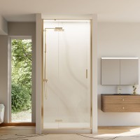 Душевая дверь Veconi Vianno VN-73G, 900x1950, золото, стекло прозрачное