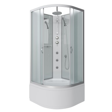 Душевая кабина Niagara Classic NG-2309-14BKTG (100х100х210) высокий поддон(40см),стекло матовое,4 места