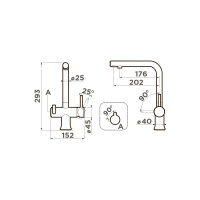 Смеситель для кухни Omoikiri Hotaru-GB латунь/графит