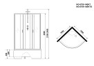Душевая кабина Niagara Classic NG-6709-14BKT (100х100х210)высокий поддон(45см),черный,стекло прозрачное,4 места