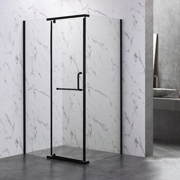 Душевой угол Veconi Rovigo RV-19B, 1200х900х2000, черный, стекло прозрачное