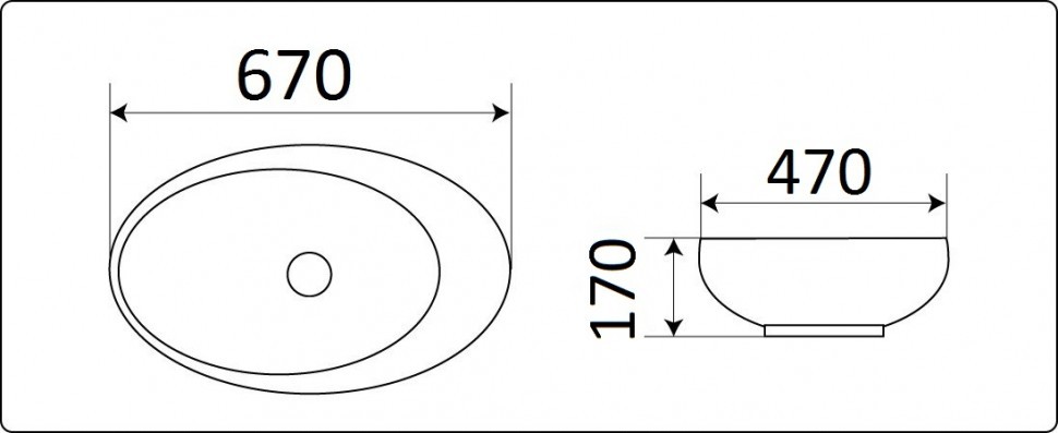 Умывальник CeramaLux 7807-1