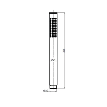 AQM8513MB Siena Лейка латунная, черный матовый
