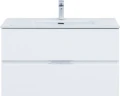 Тумба с раковиной Алвита new 90 2 ящ. цв.белый матовый
