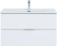 Тумба с раковиной Алвита new 90 2 ящ. цв.белый матовый