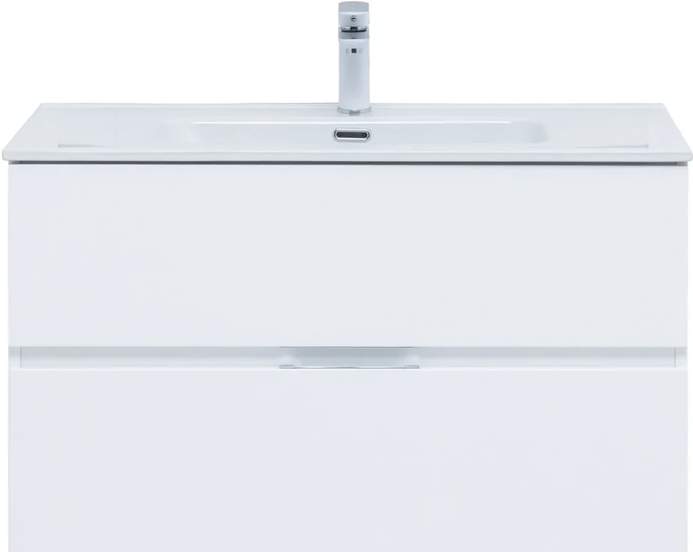 Тумба с раковиной Алвита new 90 2 ящ. цв.белый матовый
