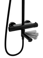 Душевая система MILLEAU Tissage ML8075BKS.DT-GB (Cool touch) с изливом, Черный глянец